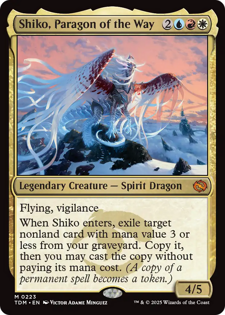 Image of Shiko, Paragon of the Way (TDM-223) - Tarkir: Dragonstorm Foil