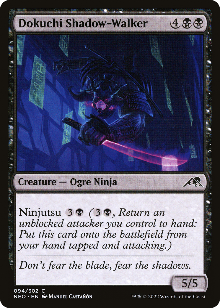 Image of Dokuchi Shadow-Walker (NEO-094) - Kamigawa: Neon Dynasty Foil