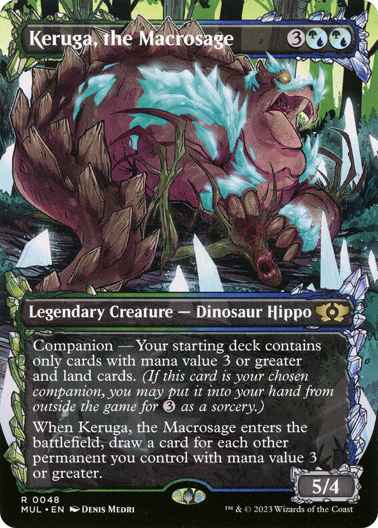 Image of Keruga, the Macrosage (MUL-048) - Multiverse Legends: (Showcase) (Borderless) Foil