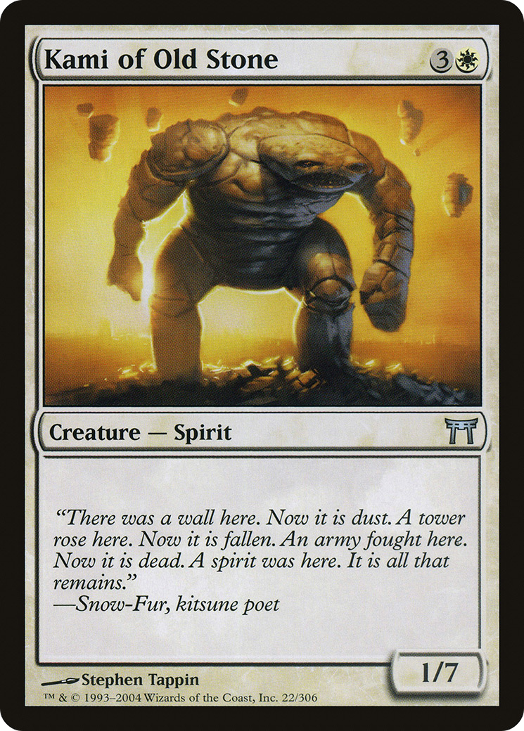 Image of Kami of Old Stone (CHK-022) - Champions of Kamigawa Foil