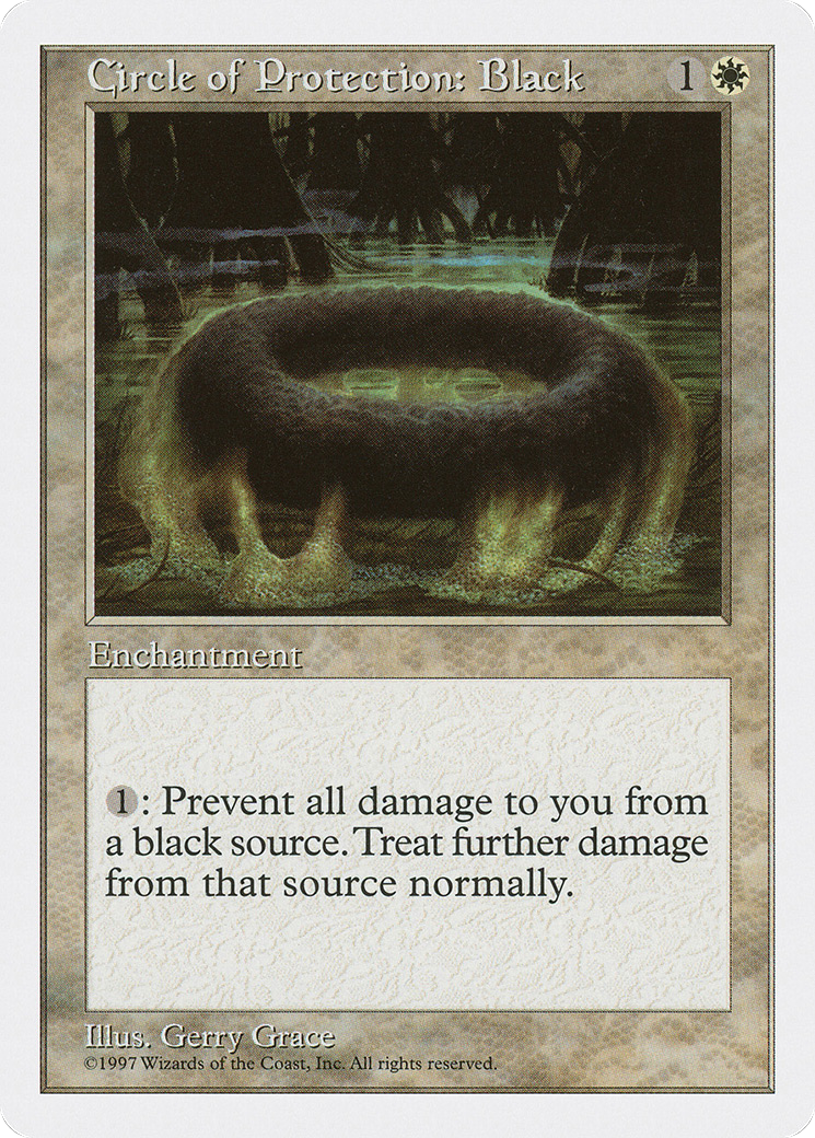 Image of Circle of Protection: Black (5ED-) - Fifth Edition