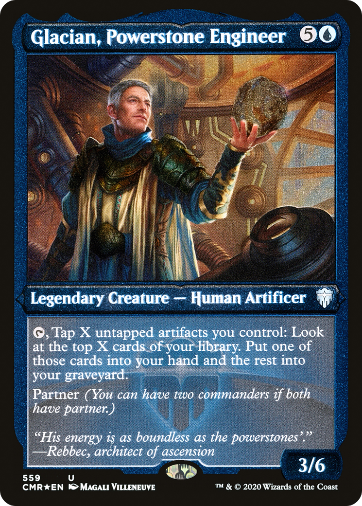 Image of Glacian, Powerstone Engineer (Foil Etched) (CMR-559) - Commander Legends Foil