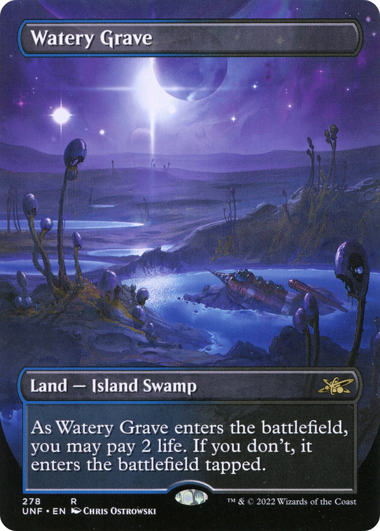 Image of Watery Grave (Borderless) (UNF-278) - Unfinity (Borderless) Foil