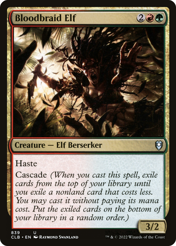 Image of Bloodbraid Elf (CLB-839) - Commander Legends: Battle for Baldur's Gate
