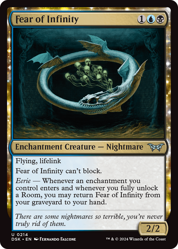 Image of Fear of Infinity (DSK-214) - Duskmourn: House of Horror: (enchantment) Foil