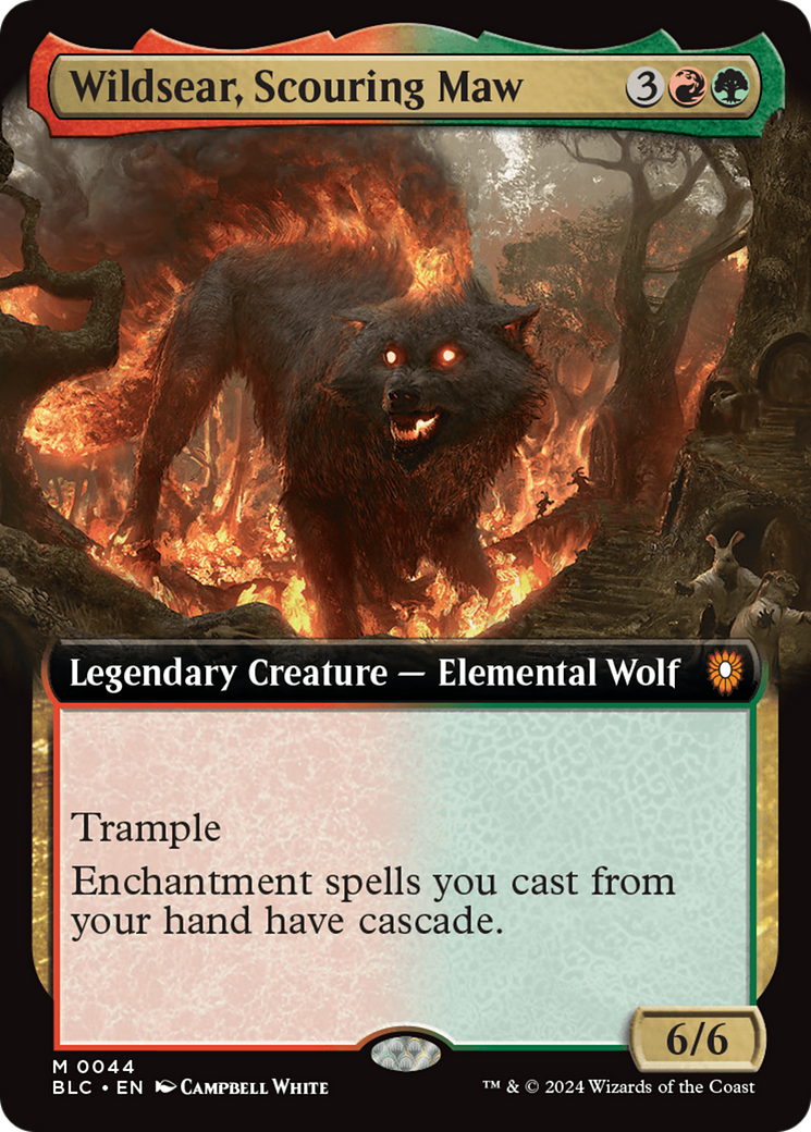 Image of Wildsear, Scouring Maw (Extended Art) (BLC-044) - Bloomburrow Commander: (Extended Art)