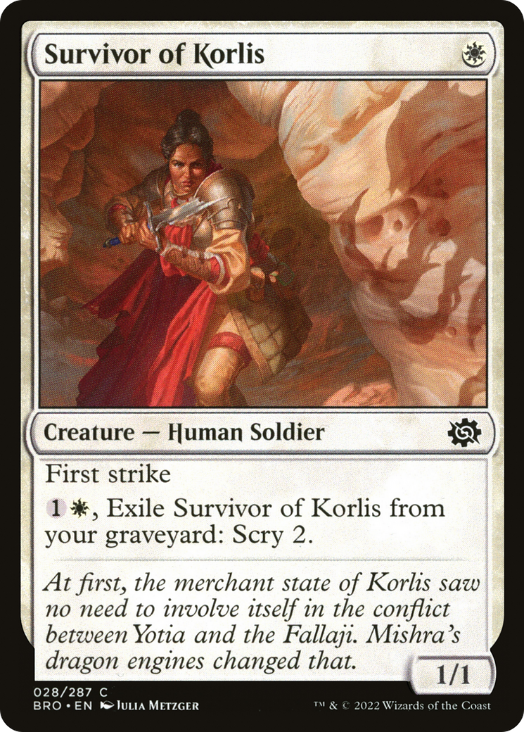 Image of Survivor of Korlis (BRO-028) - The Brothers' War Foil