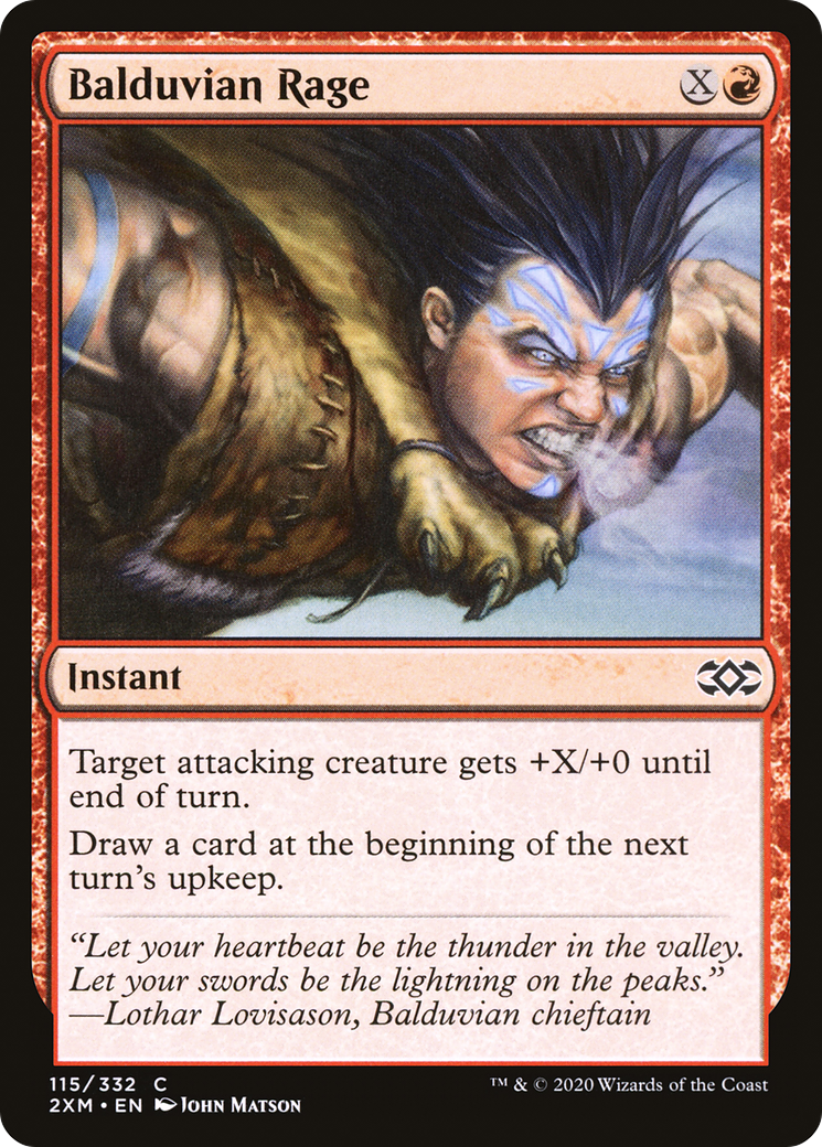 Image of Balduvian Rage (2XM-115) - Double Masters Foil