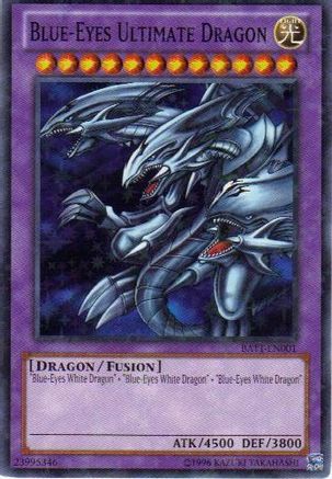 Image of Blue-Eyes Ultimate Dragon (Starfoil) (BATT-EN001) - Battle Pack Tournament Prize Cards Limited