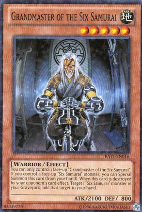 Image of Grandmaster of the Six Samurai (Starfoil) (BATT-EN016) - Battle Pack Tournament Prize Cards Limited
