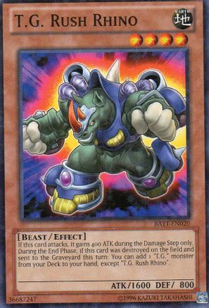 Image of T.G. Rush Rhino (Starfoil) (BATT-EN020) - Battle Pack Tournament Prize Cards Limited
