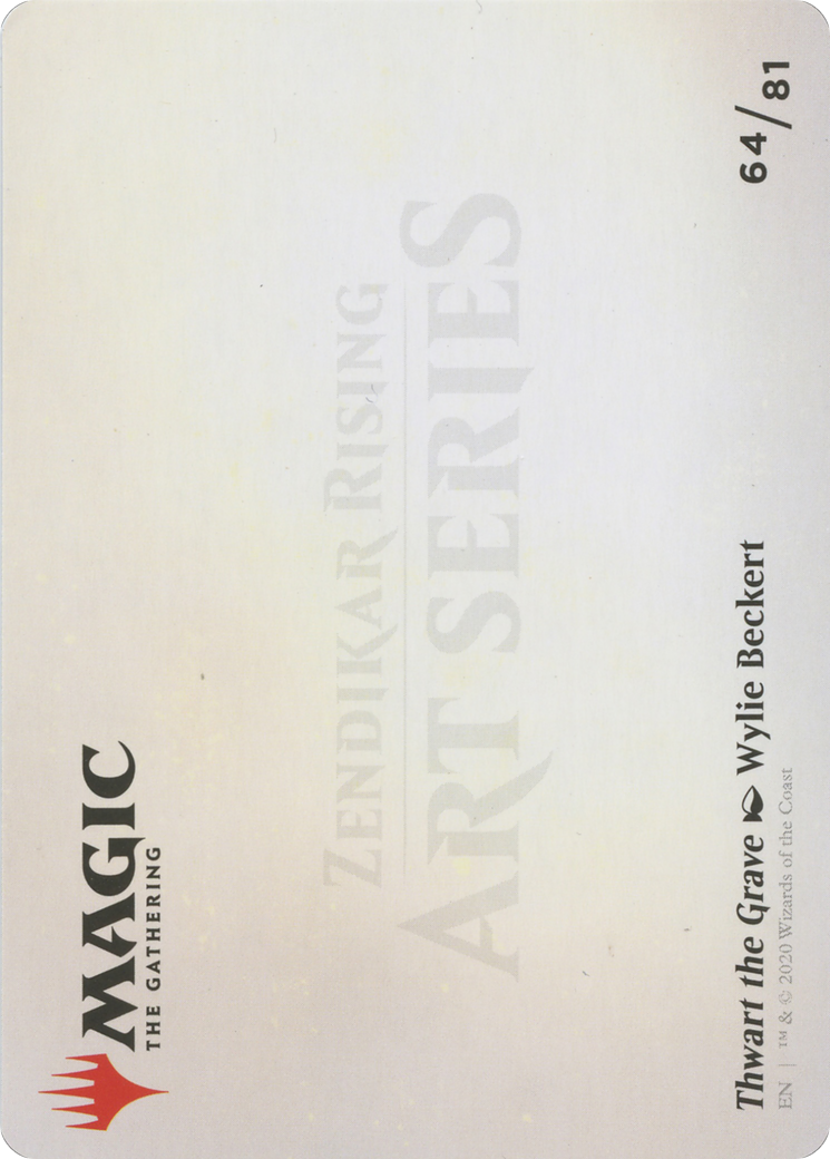 Image of Thwart the Grave // Thwart the Grave (AZNR-064) - Zendikar Rising Art Series (Borderless)