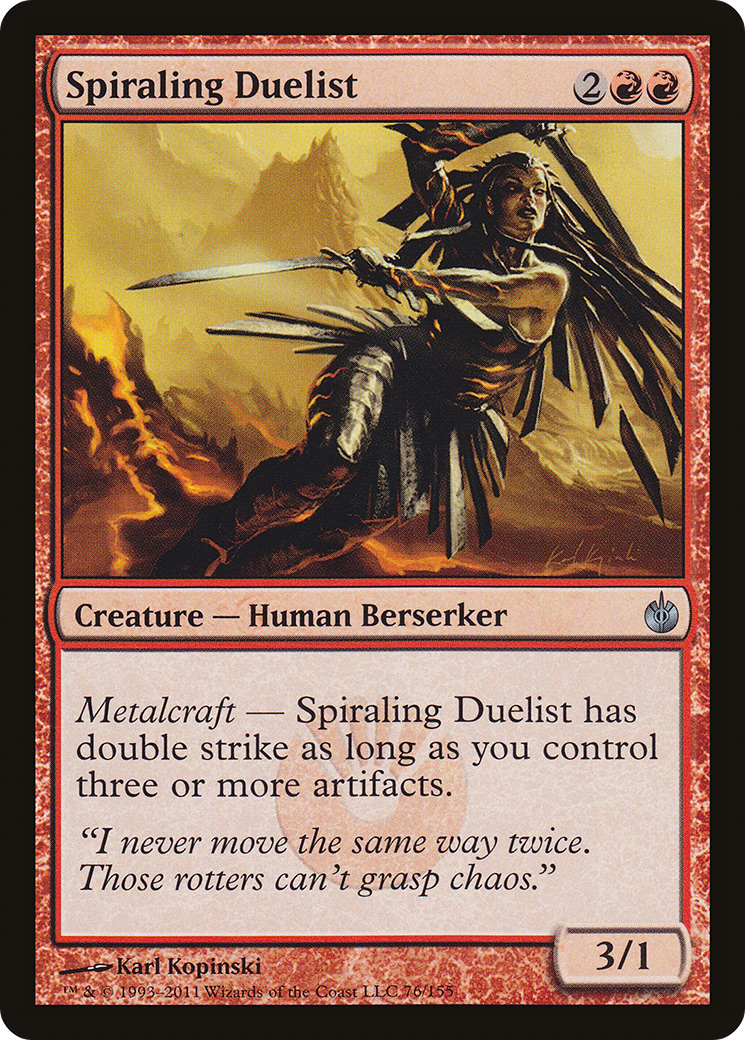 Image of Spiraling Duelist (MBS-076) - Mirrodin Besieged Foil