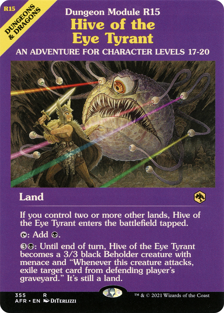 Image of Hive of the Eye Tyrant (Dungeon Module) (AFR-355) - Adventures in the Forgotten Realms: (Showcase) Foil