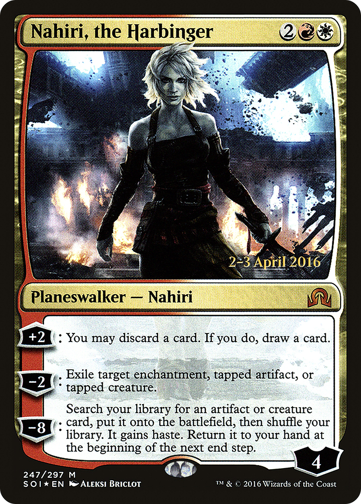 Image of Nahiri, the Harbinger (PRE-247) - Shadows over Innistrad Promos Foil