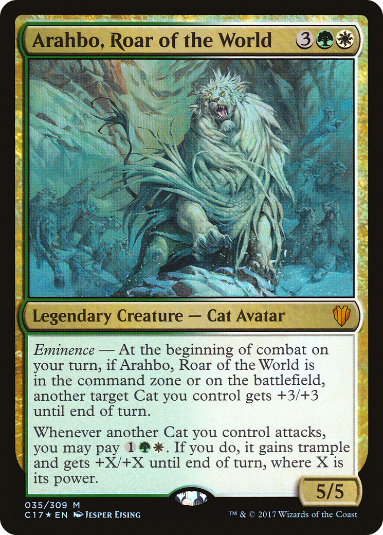 Image of Arahbo, Roar of the World (C17-035) - Commander 2017 Foil