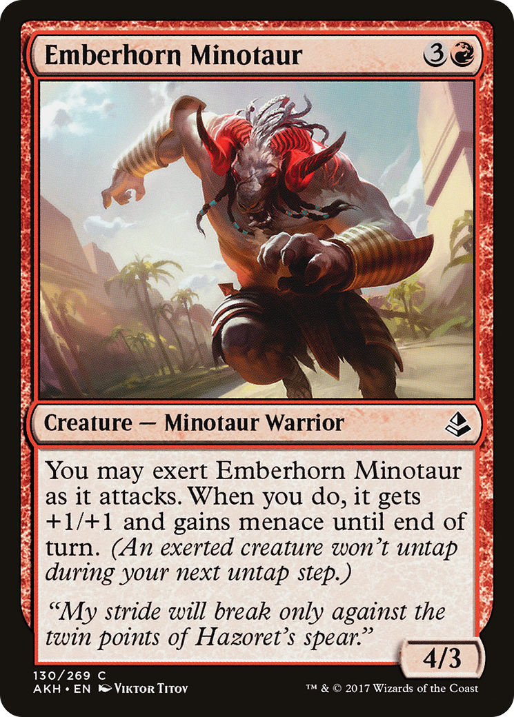 Image of Emberhorn Minotaur (AKH-130) - Amonkhet