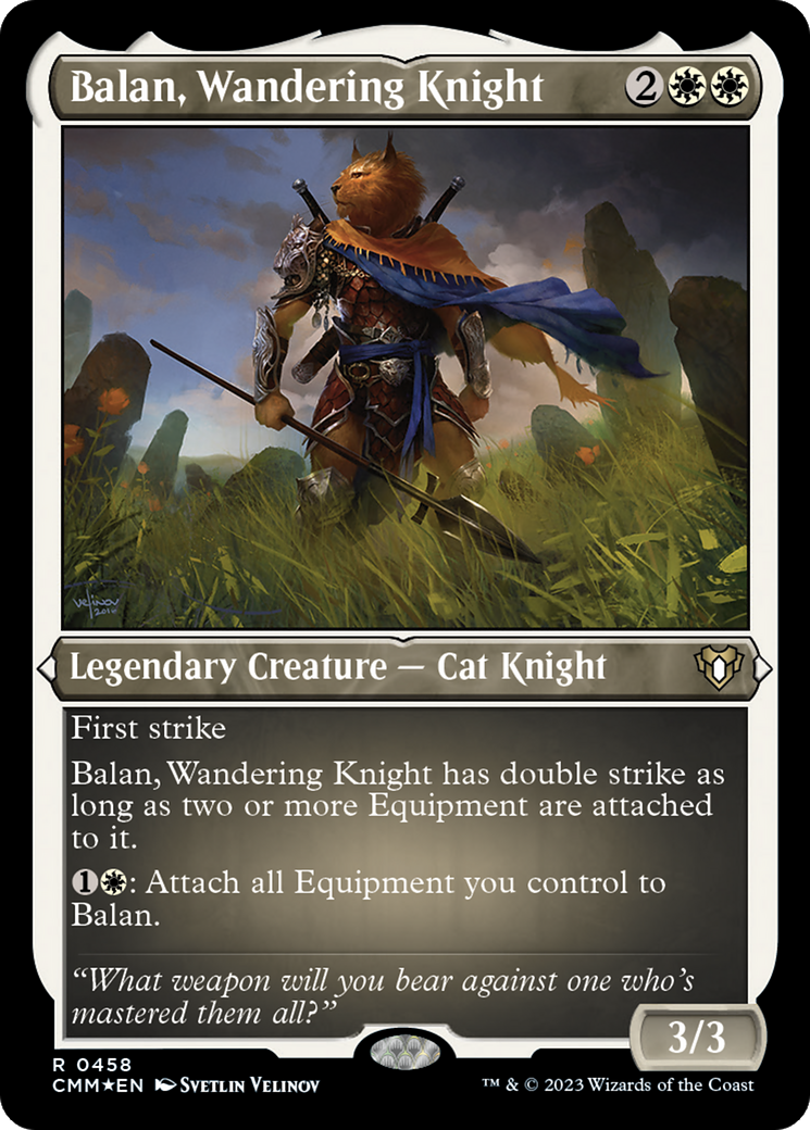 Image of Balan, Wandering Knight (CMM-458) - Commander Masters Etched Foil