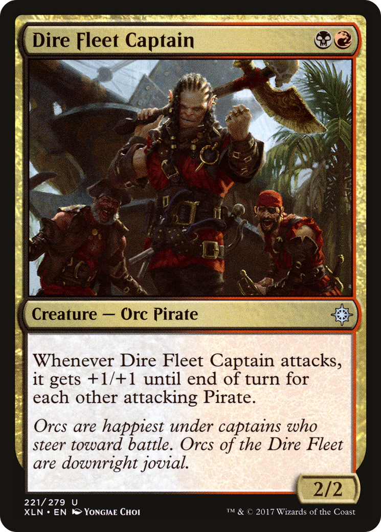 Image of Dire Fleet Captain (XLN-221) - Ixalan Foil