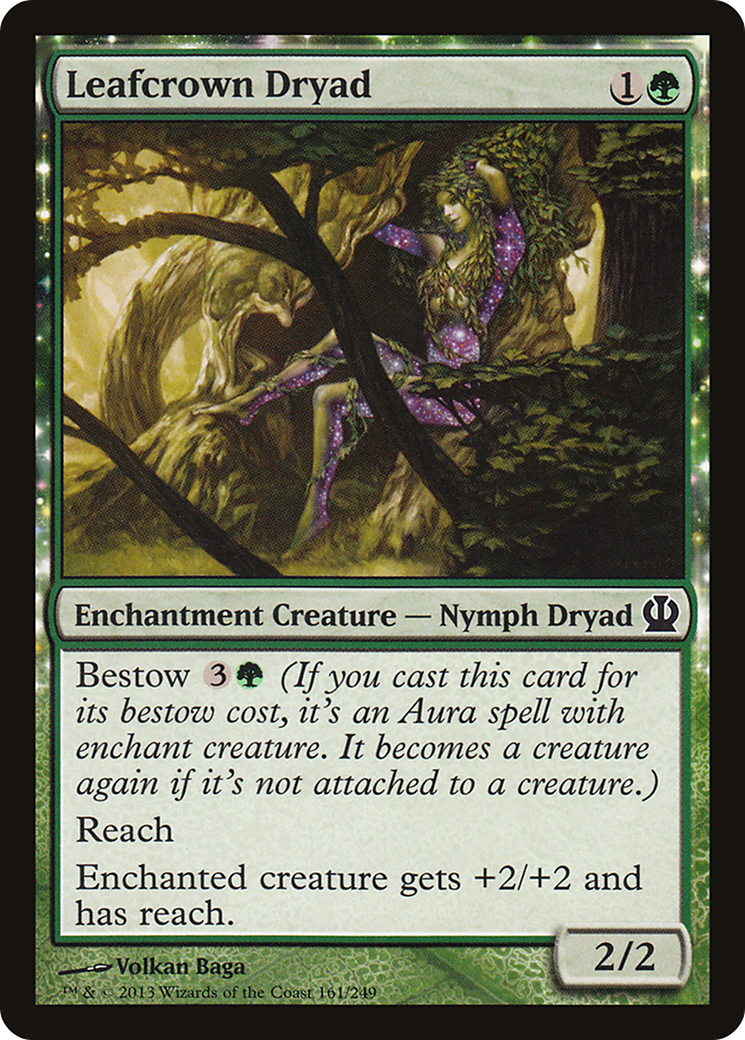 Image of Leafcrown Dryad (THS-161) - Theros: (enchantment) Foil