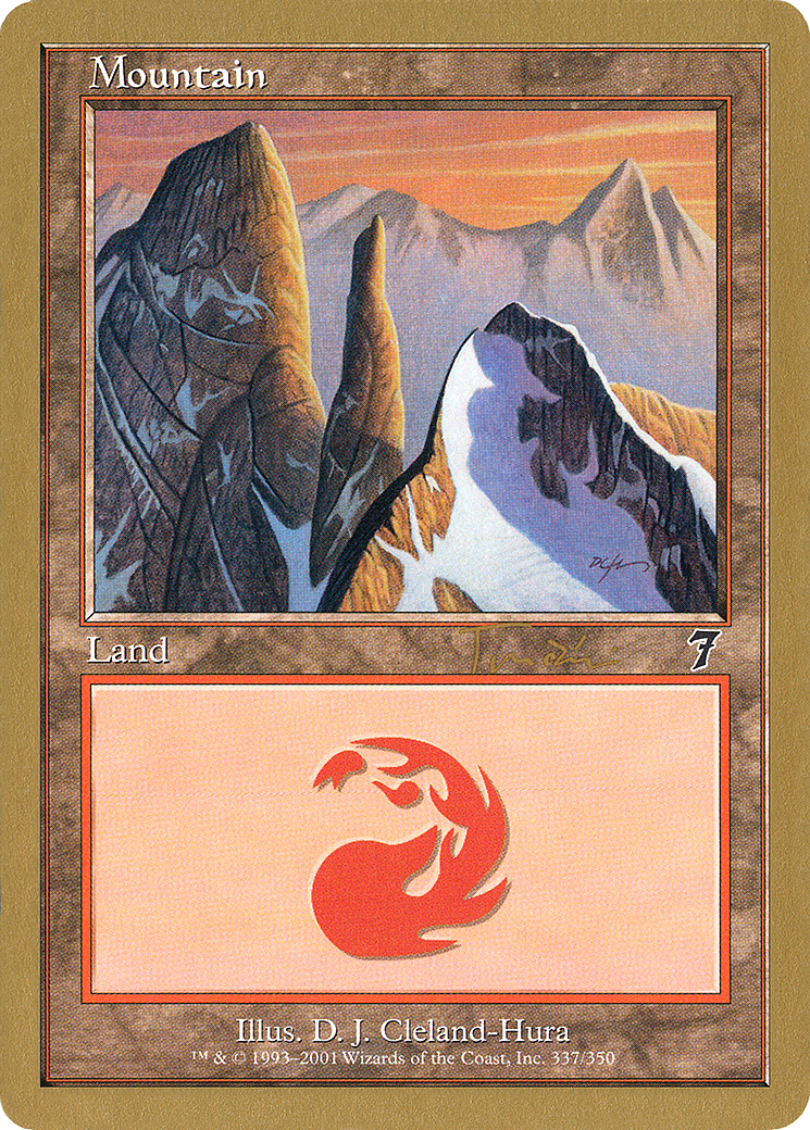 Image of Mountain (337) - 2001 Jan Tomcani (7ED) (WCD-) - World Championship Decks 2001