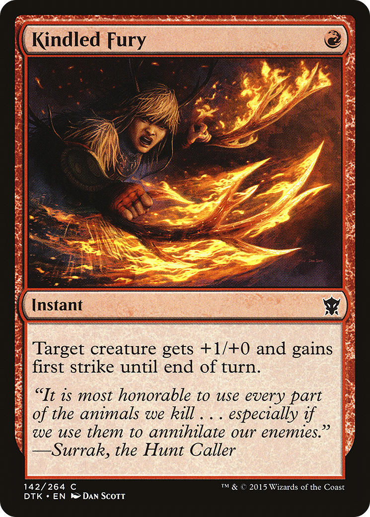 Image of Kindled Fury (DTK-142) - Dragons of Tarkir Foil