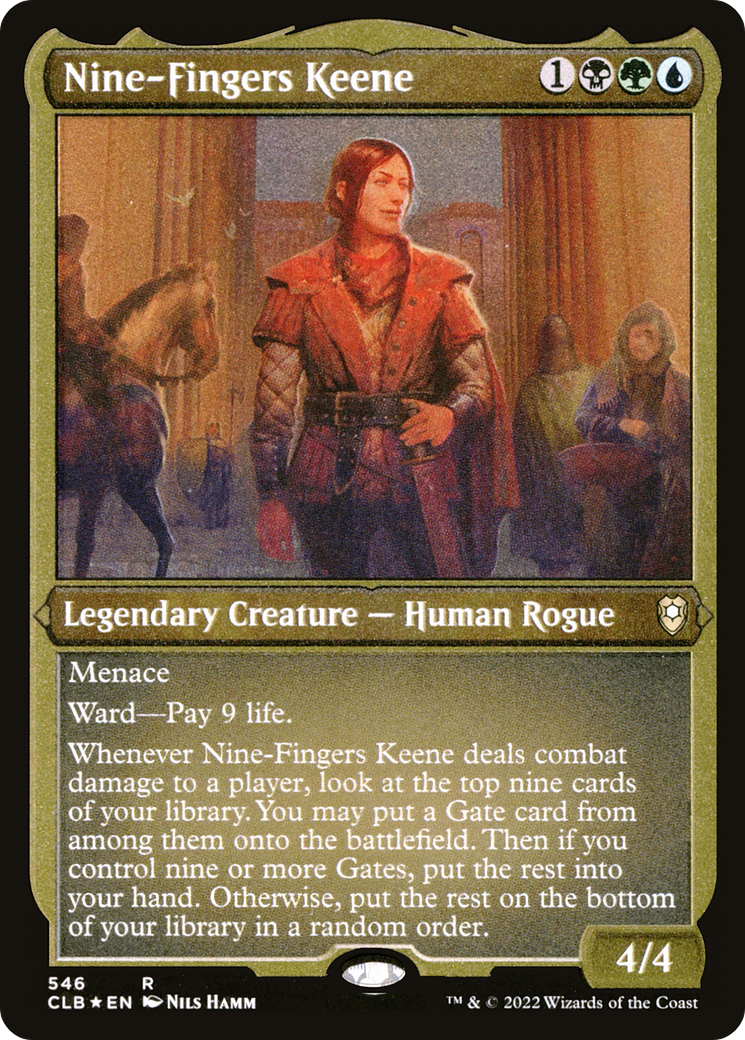 Image of Nine-Fingers Keene (Foil Etched) (CLB-546) - Commander Legends: Battle for Baldur's Gate Foil
