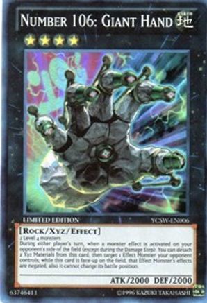 Image of Number 106: Giant Hand (YCSW-EN006) - Yu-Gi-Oh! Championship Series Prize Cards Limited