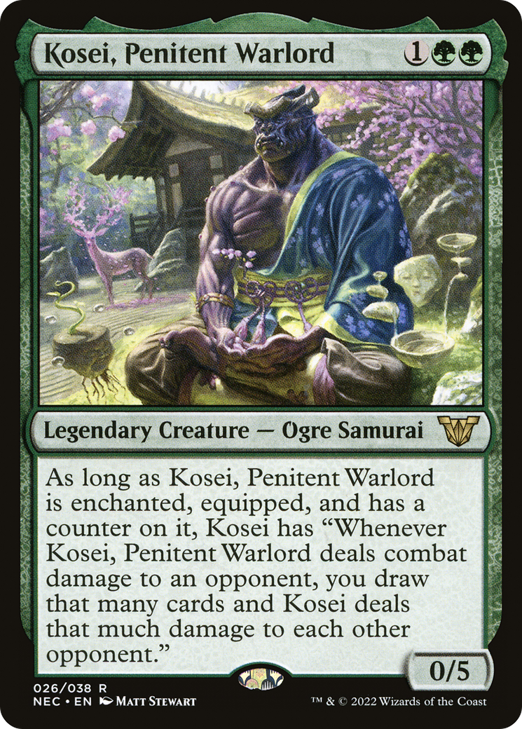 Image of Kosei, Penitent Warlord (NEC-026) - Neon Dynasty Commander