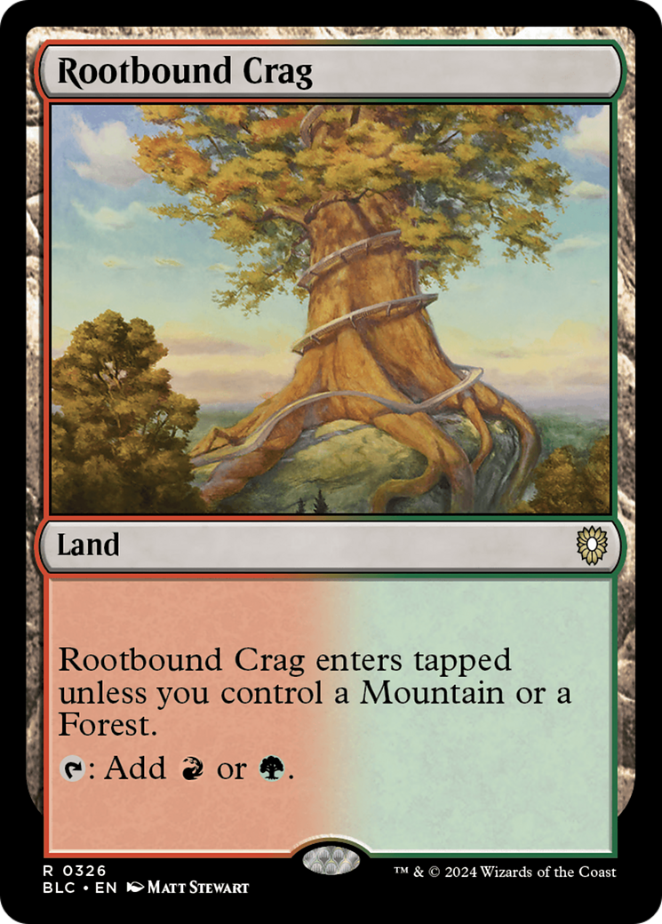 Image of Rootbound Crag (BLC-326) - Bloomburrow Commander