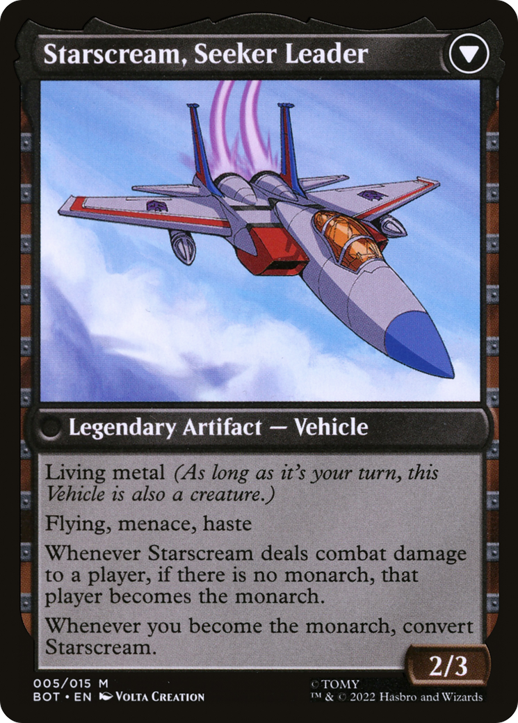Image of Starscream, Power Hungry (BOT-005) - Transformers: (convertdfc) Foil