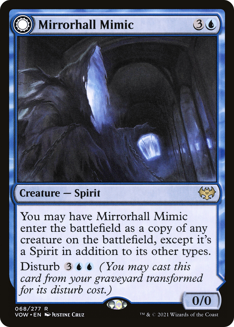 Image of Mirrorhall Mimic (VOW-068) - Innistrad: Crimson Vow: (Double Faced Transform) Foil