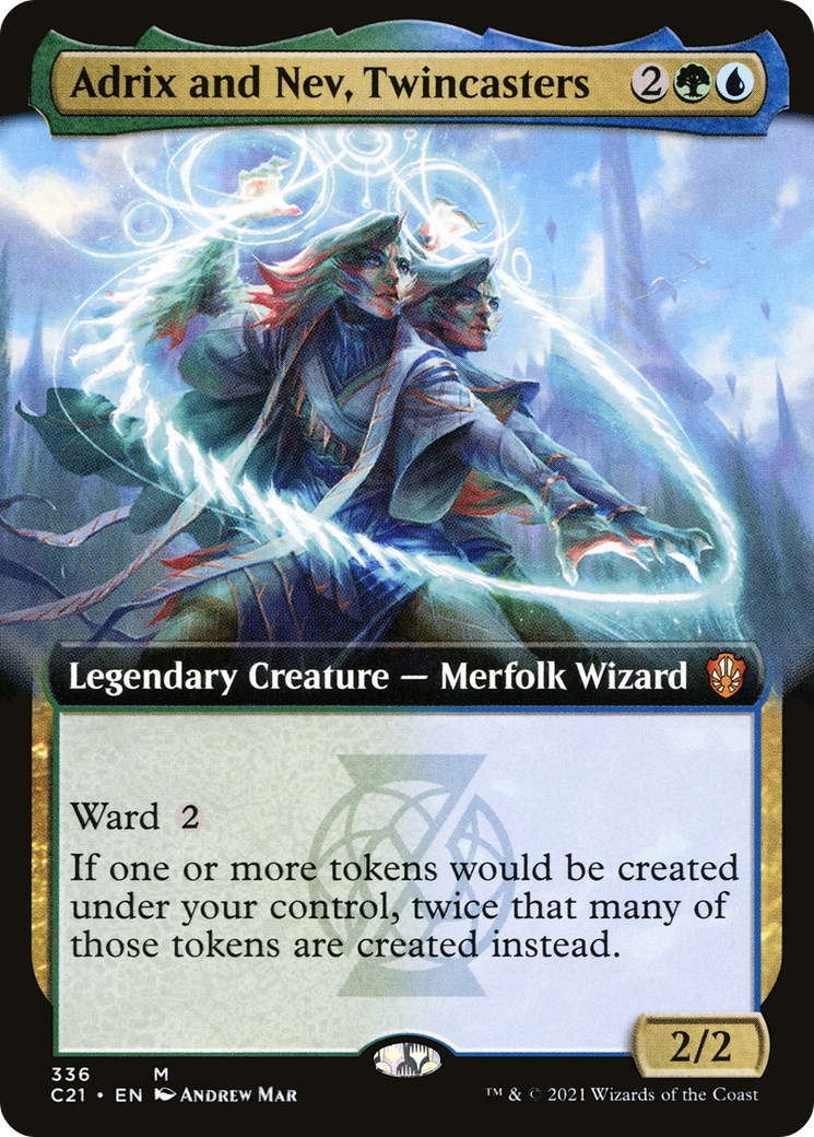 Image of Adrix and Nev, Twincasters (Extended Art) (C21-336) - Commander 2021: (Extended Art)