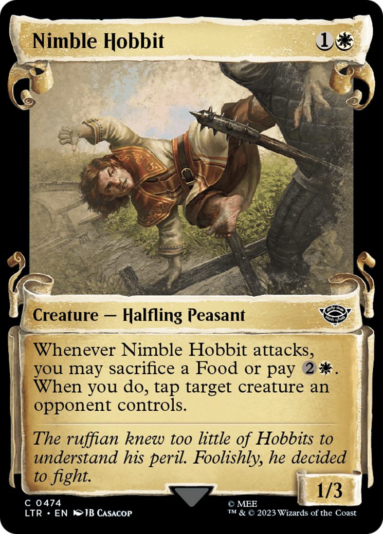 Image of Nimble Hobbit (Showcase Scrolls) (LTR-474) - The Lord of the Rings: Tales of Middle-earth: (Showcase) Foil
