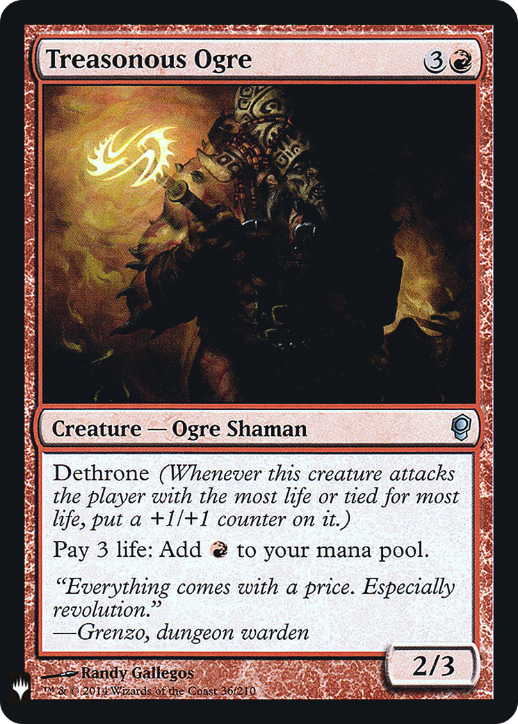 Image of Treasonous Ogre (LIST-CNS-36) - The List Foil
