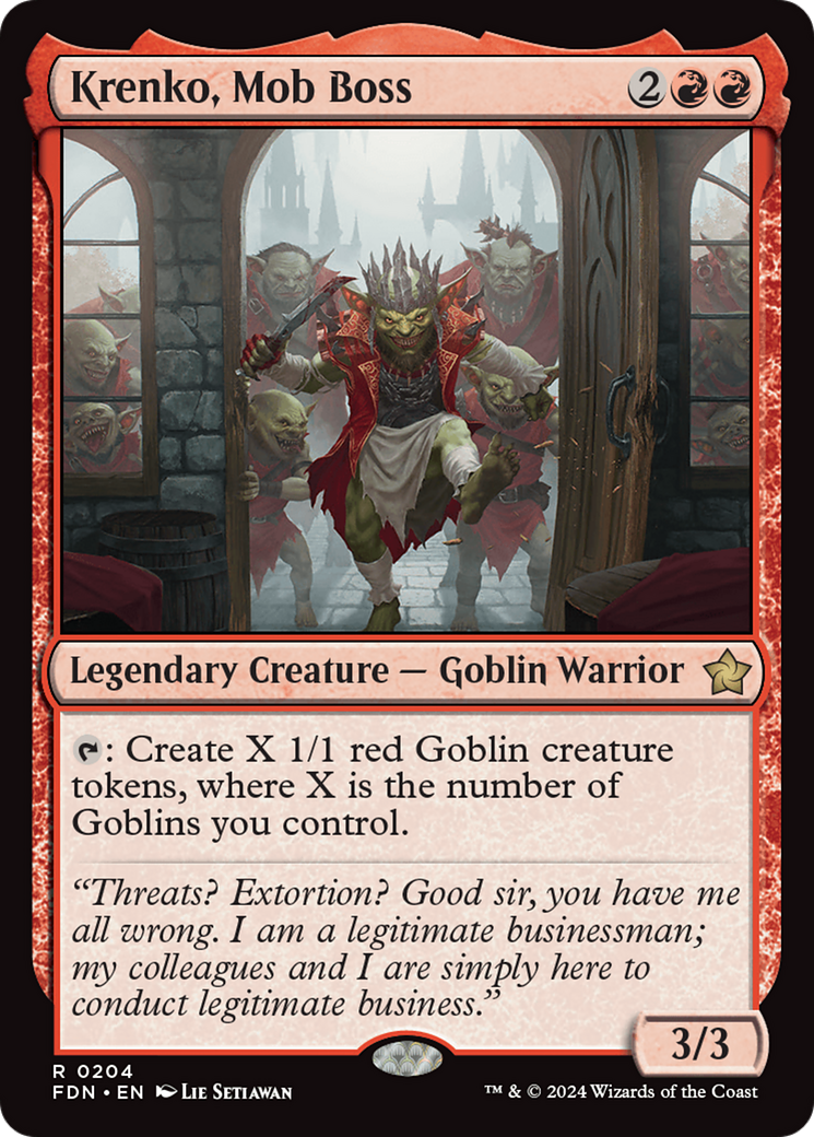 Image of Krenko, Mob Boss (FDN-204) - Foundations