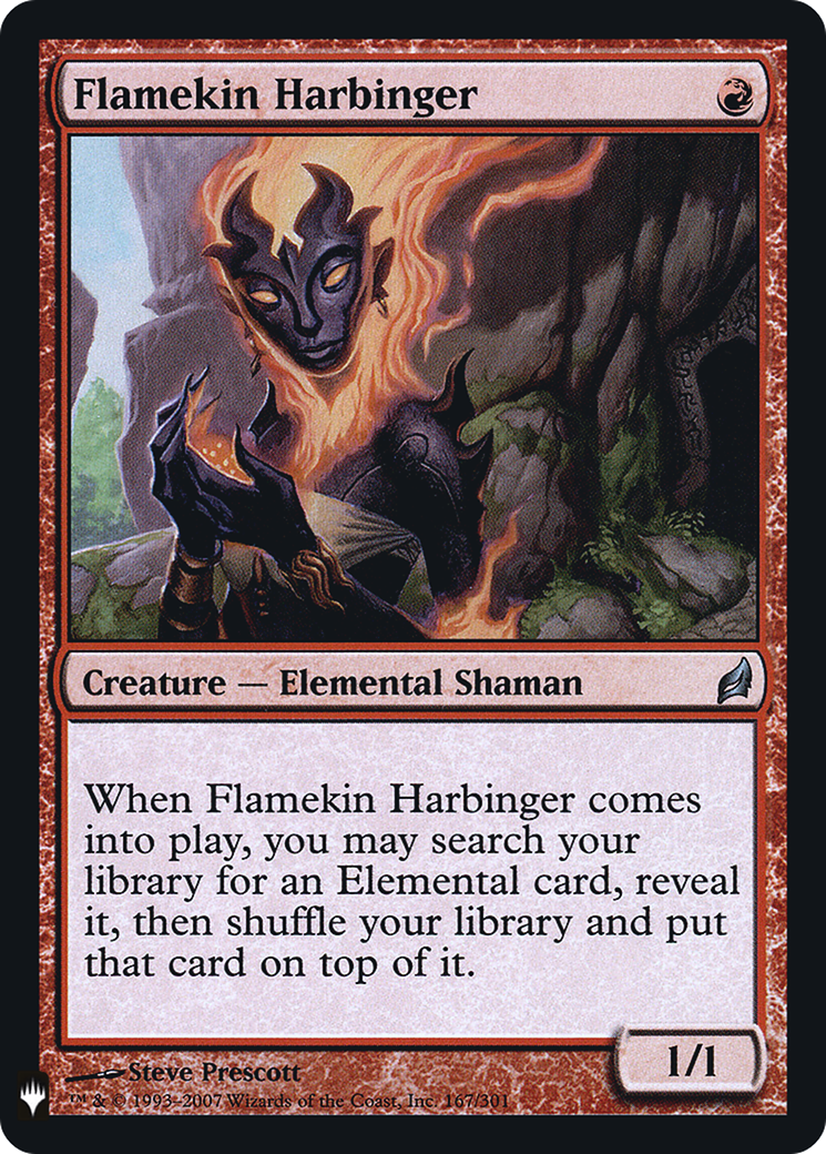 Image of Flamekin Harbinger (LIST-LRW-167) - The List Foil