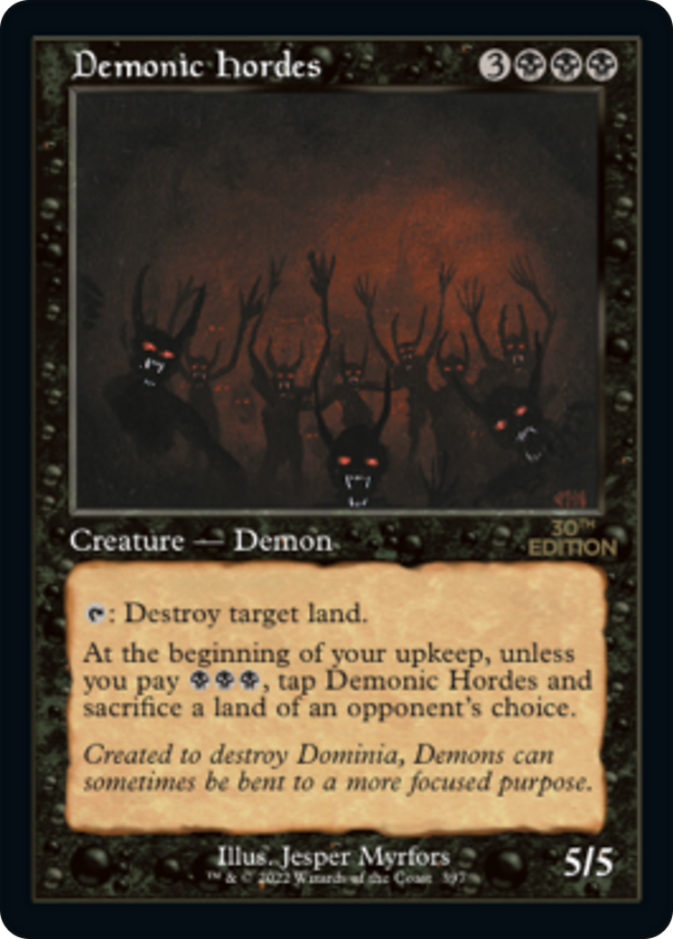 Image of Demonic Hordes (Retro Frame) (30A-397) - 30th Anniversary Edition