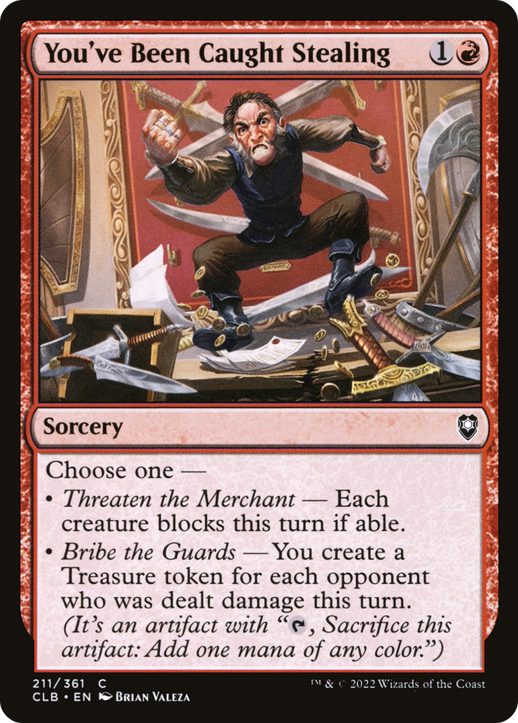 Image of You've Been Caught Stealing (CLB-211) - Commander Legends: Battle for Baldur's Gate Foil