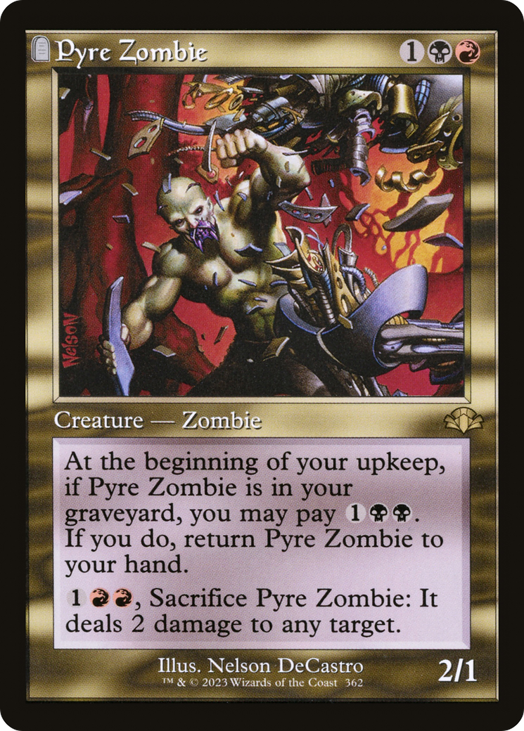 Image of Pyre Zombie (Retro Frame) (DMR-362) - Dominaria Remastered: (tombstone)