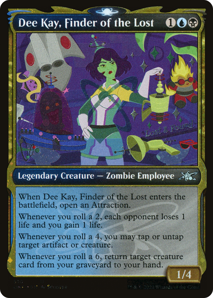 Image of Dee Kay, Finder of the Lost (Showcase) (Galaxy Foil) (UNF-510) - Unfinity: (Showcase) Foil