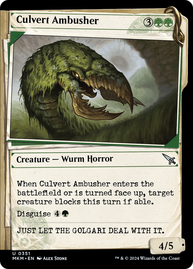 Image of Culvert Ambusher (Showcase) (MKM-351) - Murders at Karlov Manor: (Showcase) Foil