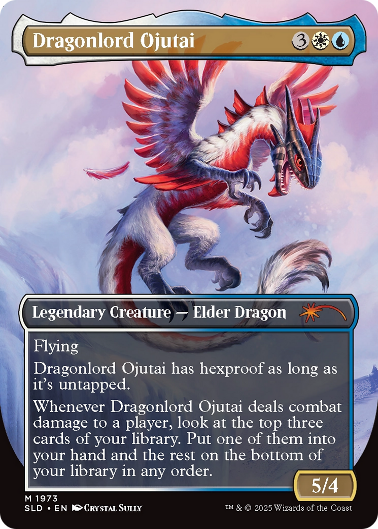 Image of Dragonlord Ojutai // Dragonlord Ojutai (SLD-1973) - Secret Lair Drop (Borderless) Foil