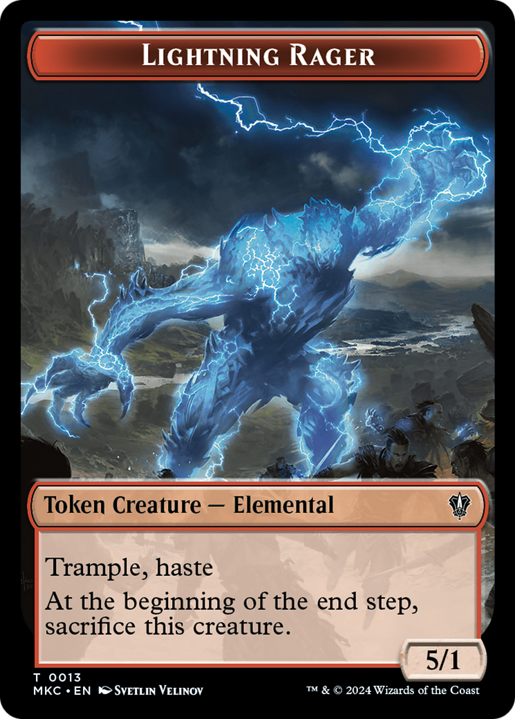 Image of Lightning Rager (TMKC-013) - Murders at Karlov Manor Commander Tokens