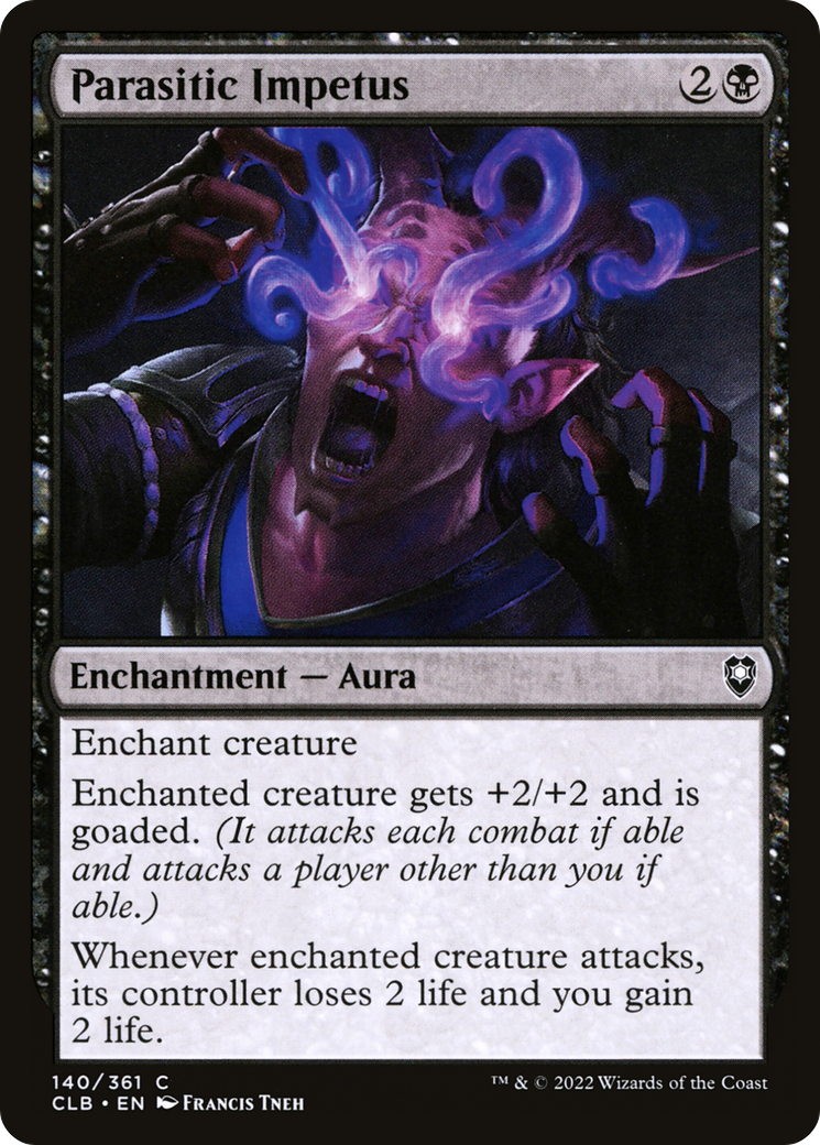 Image of Parasitic Impetus (CLB-140) - Commander Legends: Battle for Baldur's Gate Foil
