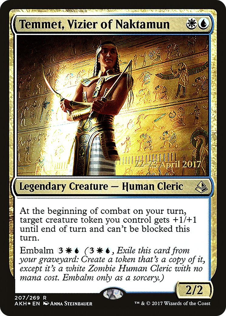 Image of Temmet, Vizier of Naktamun (PRE-207S) - Amonkhet Promos Foil