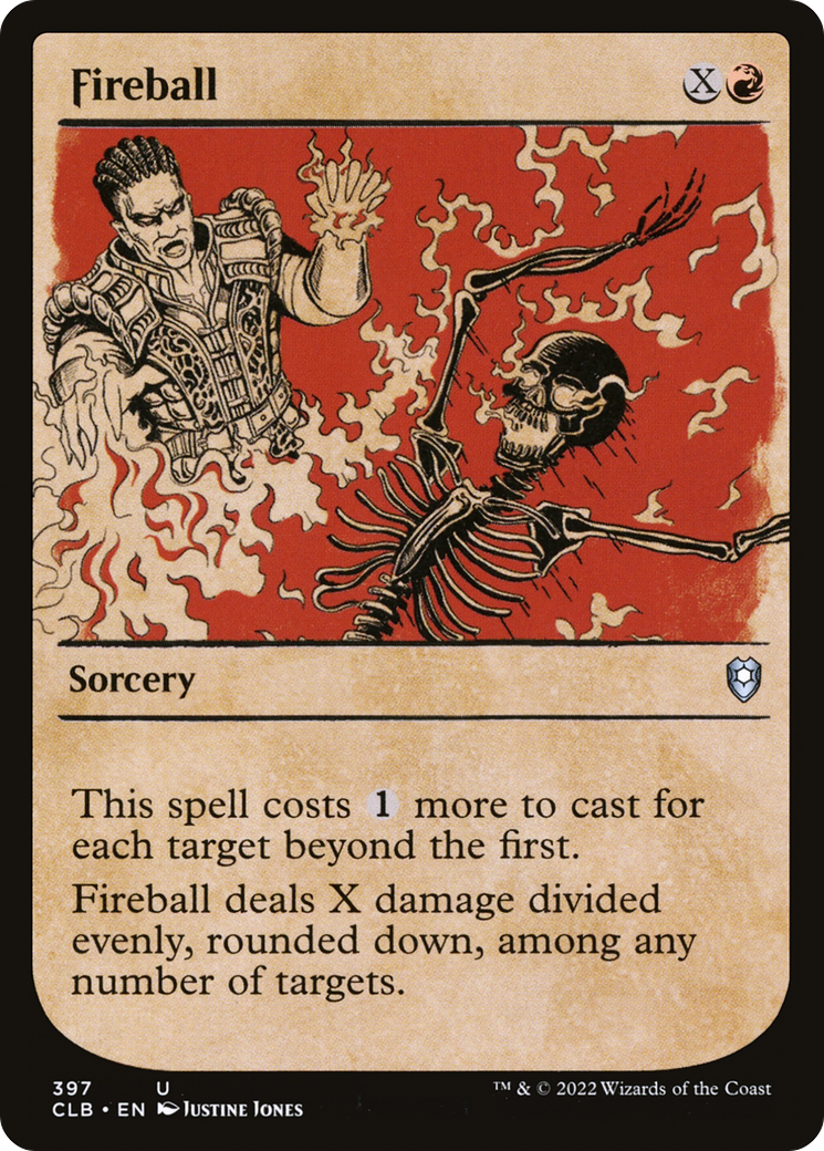 Image of Fireball (Showcase) (CLB-397) - Commander Legends: Battle for Baldur's Gate: (Showcase)