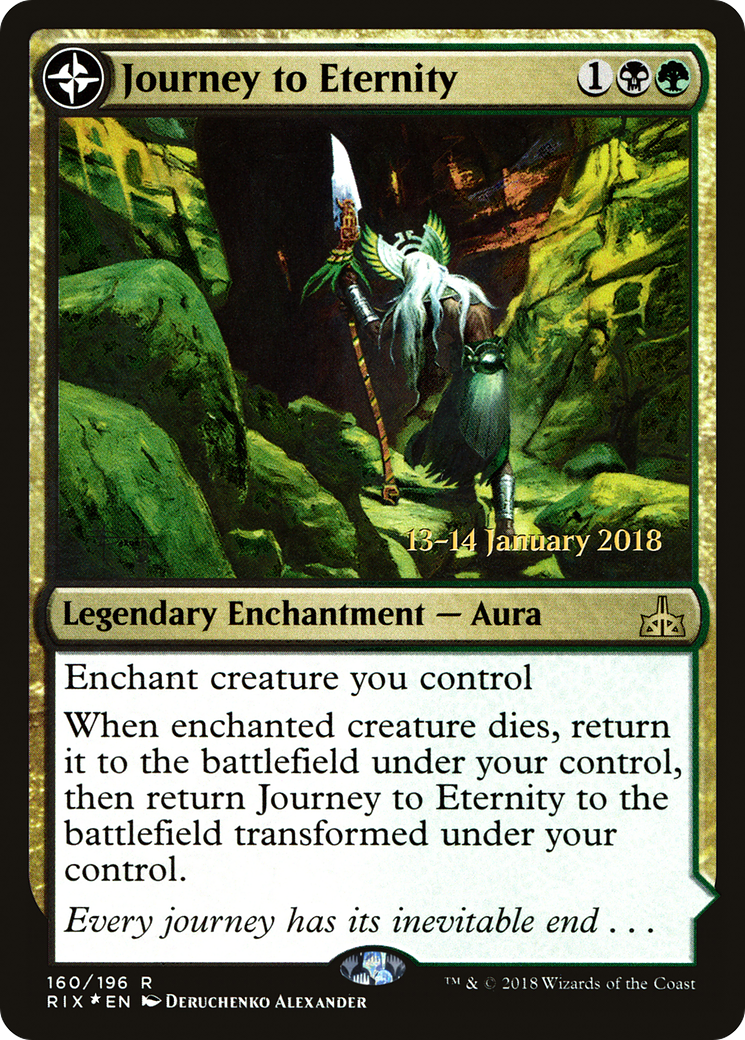 Image of Journey to Eternity (PRE-160S) - Rivals of Ixalan Promos: (compasslanddfc) Foil
