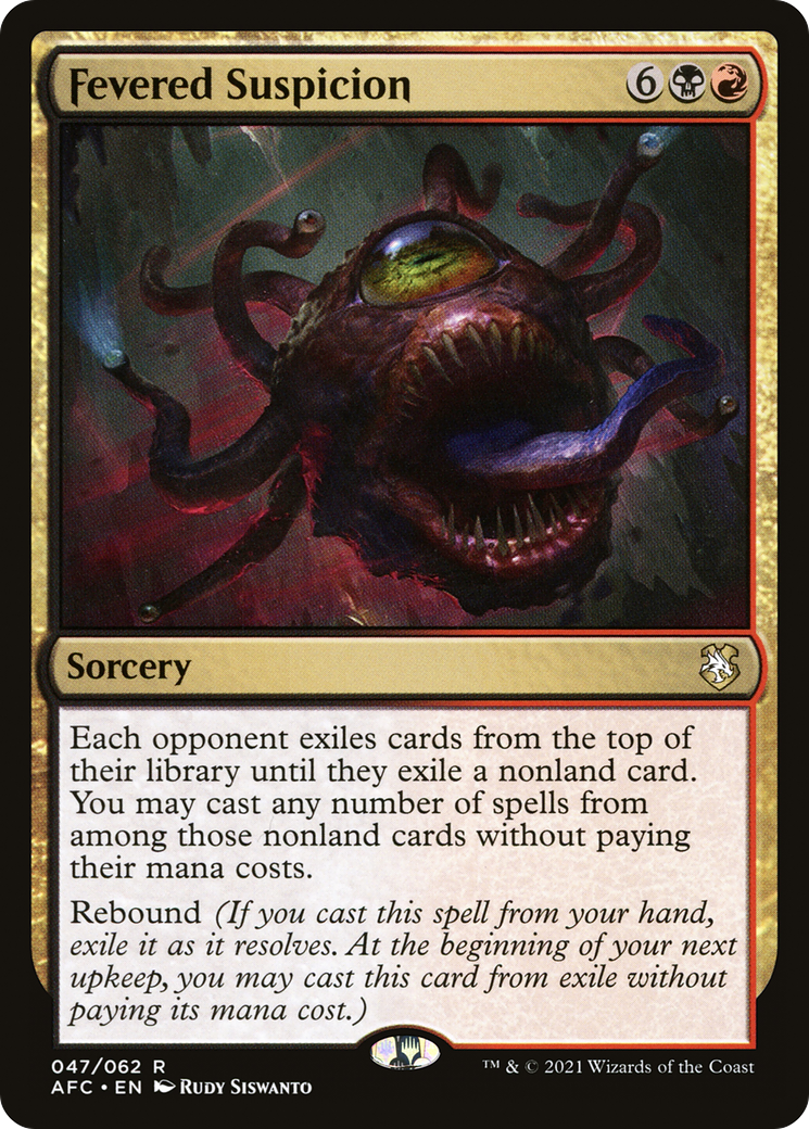 Image of Fevered Suspicion (AFC-047) - Forgotten Realms Commander