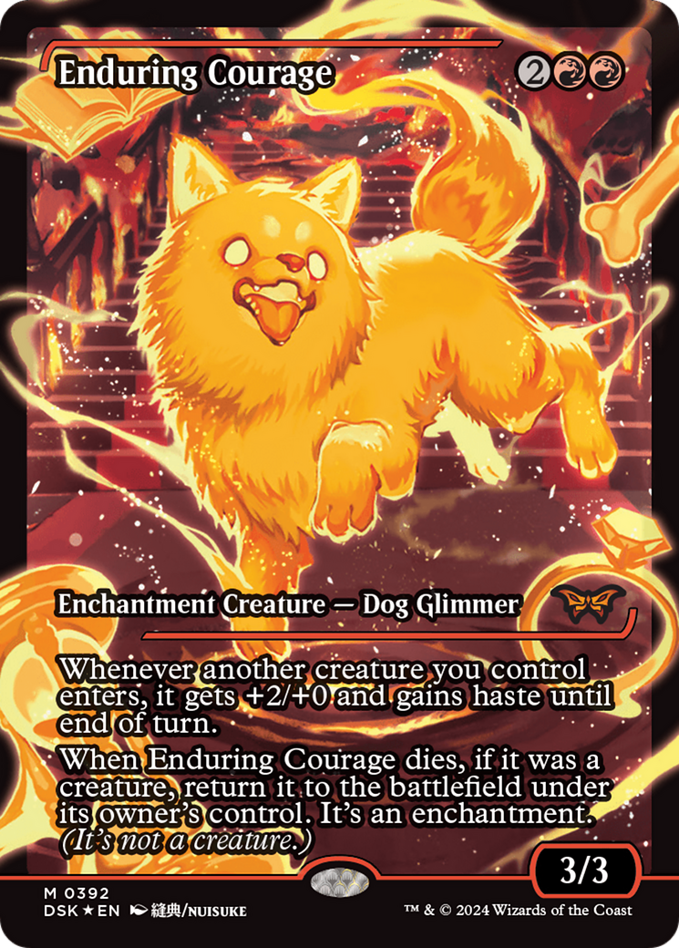 Image of Enduring Courage (Showcase) (DSK-392) - Duskmourn: House of Horror: (Showcase) Foil